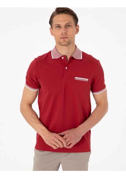 Erkek Nar Çiçeği Slim Fit Tişört 50307562-VR239 modelleri