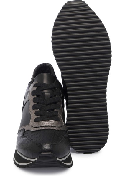 Siyah Hakiki Deri Kadın Sneaker - K24I1AY67119-A23 fırsatları