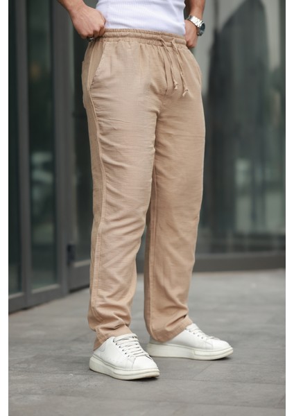 Erkek Trend Beli Lastikli Bol Paça Baggy Pantolon