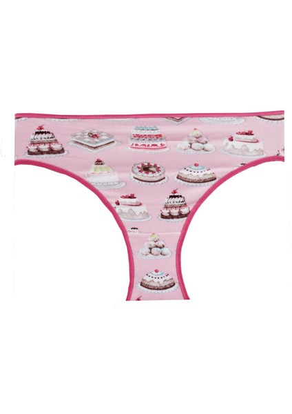 Desenli Pamuklu Basic Kadın Bikini Külot