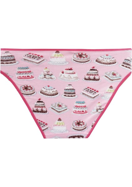 Desenli Pamuklu Basic Kadın Bikini Külot