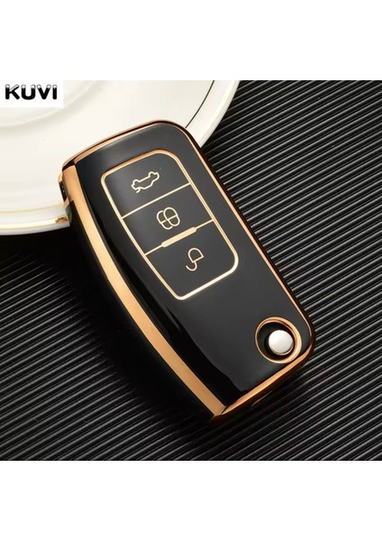 Ford Fiesta Anahtar Kılıfı Siyah-Gold