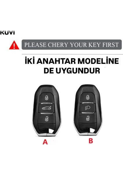 Fiat Doblo 2024-2025 Sustasız Anahtar Kılıfı Şeffaf
