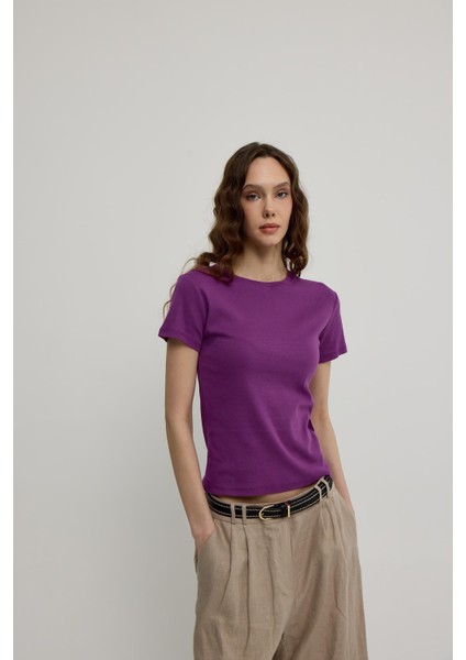 Kadın Puppy Kısa Kollu Basic T-Shirt