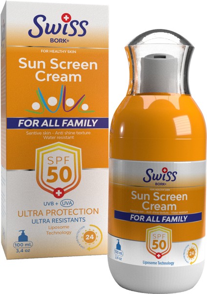 Swiss Bork Leke Karşıtı Yüz Güneş Kremi SPF50 100 ml