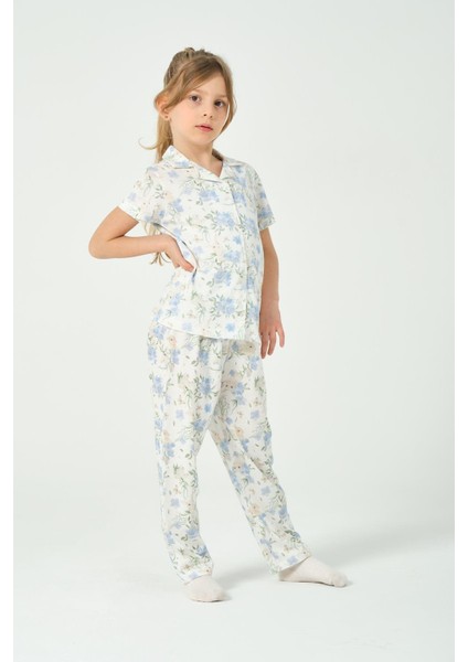 Kız Çocuk Tavşan Desenli Pijama Takımı