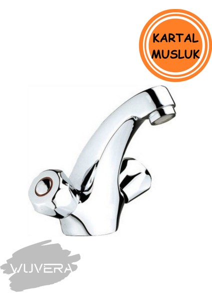 Kartal Lavabo Bataryası – Çift Çıkışlı, Pirinç Gövde & Dayanıklı Tasarım