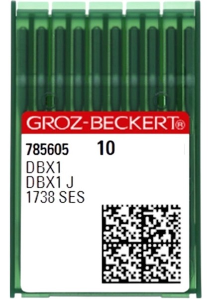 18 Numara DBX1/1738/16X257/71X1 Groz Beckert Düz Dikiş Iğnesi Ince Dip (100LÜK Paket)