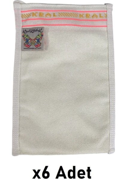 Cosy Beyaz Kral Kese Süper Kalın Çok Sert Banyo Hamam Kesesi 6 Adet