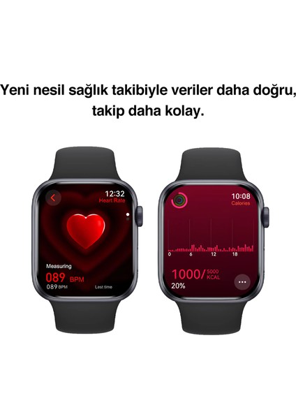 X10 Akıllı Saat - Amoled, 2.05 Inç, Telefonla Görüşme, Tansiyon, Kulaklık Bağlantısı, 2025