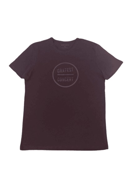 Basıc Barrels Baskılı T-Shirt - Vişne