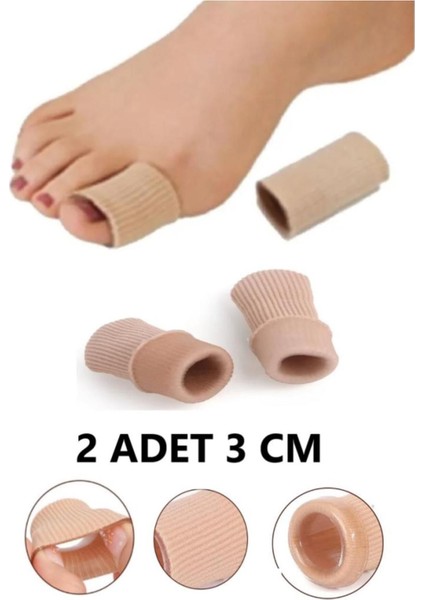 2 Adet Ayak Başparmak Koruyucu Kumaş Kaplı Jel Silikon Tüp