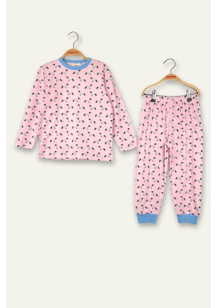 Unisex Çocuk Desenli Pijama Takımı - Pembe fiyatları