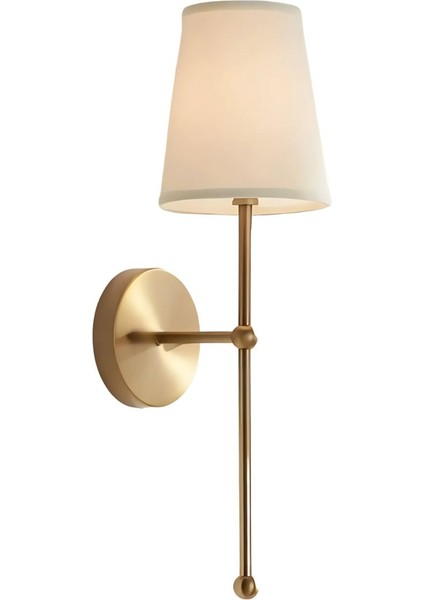 Modern Tasarım 1 Adet Duvar Ledli Pilli Aplik Tak Çalıştır Eskitme Gold Krem Abajur Gün Işığı Pilli