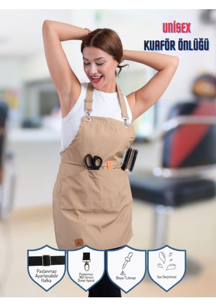 Boya ve Leke Tutmaz, Su Geçirmez Önlük, Master Chef Önlüğü, Çok Amaçlı Önlük, Kuaför Önlüğü, Mutfak Önlüğü, Aşçı Önlüğü