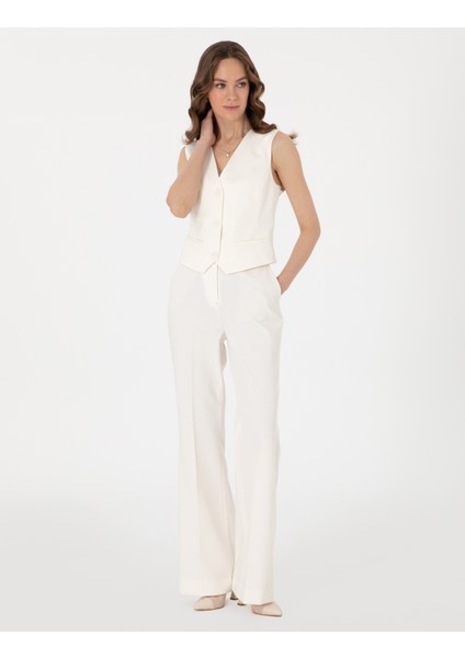 Kadın Beyaz Slim Fit Yelek 50300093-VR013 fırsatları