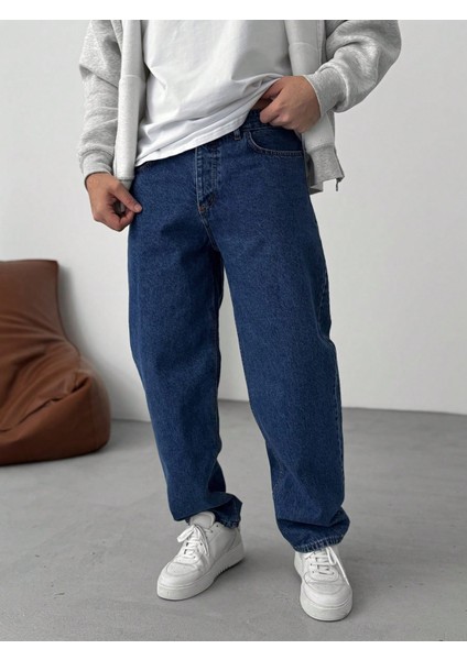 Casual Erkek Baggy Denim Kot Pantolon