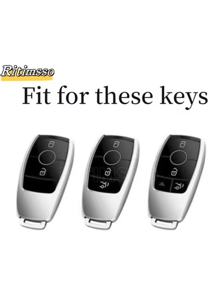 Mercedes A Serisi W177 Siyah-Silver Anahtar Kılıfı fiyatları