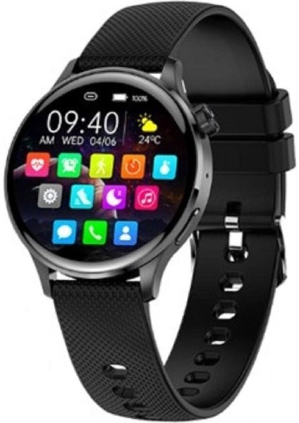 Gt3 Mini 38 mm Watch Akıllı Saat Yuvarlak Akıllı Saat Nfc Özellikli 2 Kordon