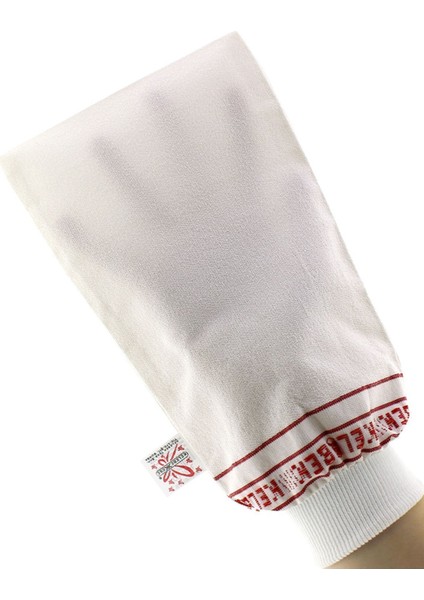 Kalın Kese Lastikli Beyaz %100 Floş Spa ve Banyo Kesesi