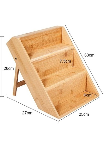 Bambu 3 Katlı Katlanır Ayaklı Baharatlık Standı Çekmece Içi Baharatlık Standı, Bambu Organizer fiyatları