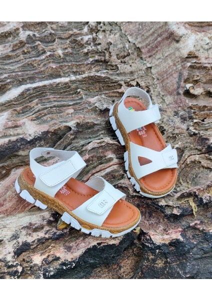Kız Çocuk Hakiki Deri Tam Ortopedik Yumuşak Sandalet