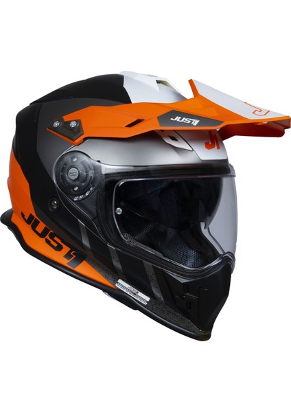 J34 Pro Outer Space Kapalı Motosiklet Kaskı Siyah Antrasit Oranj fiyatları