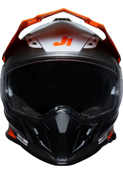 J34 Pro Outer Space Kapalı Motosiklet Kaskı Siyah Antrasit Oranj modelleri
