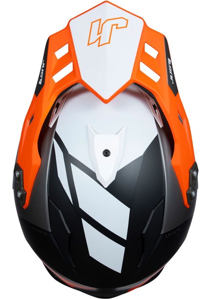 J34 Pro Outer Space Kapalı Motosiklet Kaskı Siyah Antrasit Oranj indirimleri