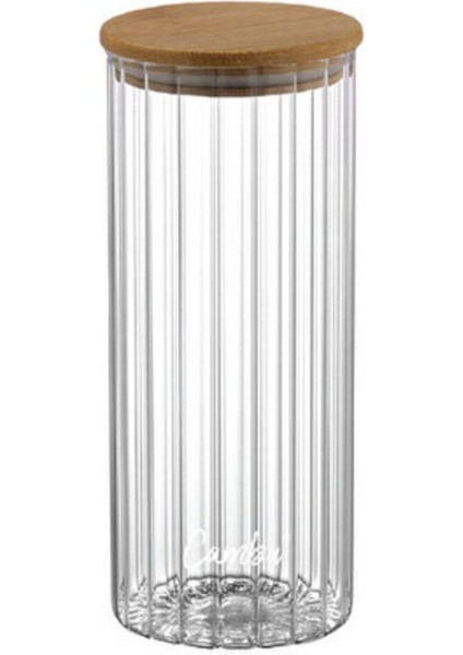 Bambu Kapaklı Borosilikat Cam Kavanoz 700 ml