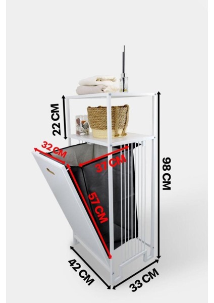 Beyaz Metal Çok Amaçlı 2 Raflı Çamaşırlık HMRS-007 fırsatları