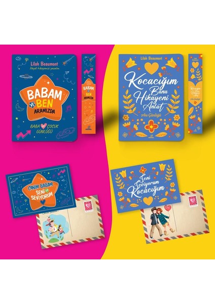 Babam ve Biz Seti - Ayraç ve Kartpostal Ilaveli