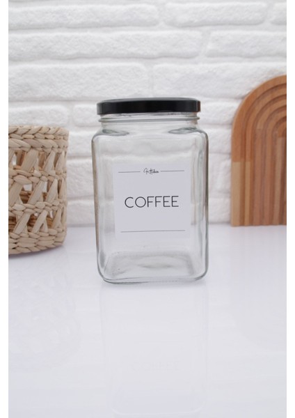 1600ML Siyah Kapaklı Cam Saklama Kabı, Pratik ve Şık Tasarım