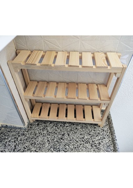 Ahşap Baharatlık Konserve Standı, 3 Parça, Pratik ve Şık Mutfak Düzeni fiyatları