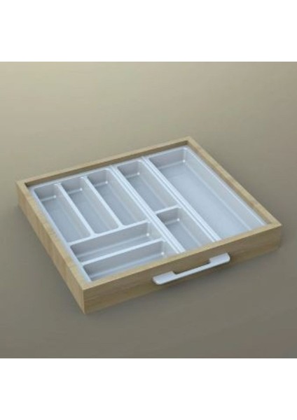 Beyaz Plastik Çekmece İçi Kaşıklık, 54x48 cm, Sarı, ayarlanabilir yan ve boydan kesilebilir fiyatları