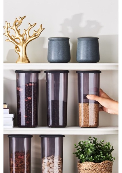 9'lu Antrasit Renkli Saklama Kabı Seti, Pratik ve Şık Mutfak Çözümü fiyatları