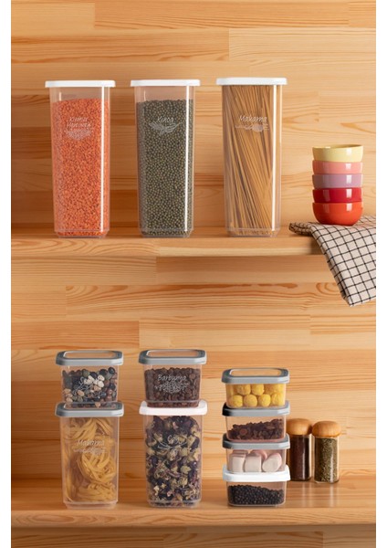 12'li renkli kapaklı saklama kabı seti, şık ve pratik organizasyon sağlar. fırsatları