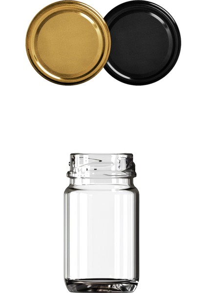 Cam şişe, altın kapaklı, 75 ml, şeffaf, kullanışlı ve şık tasarım, 1 adet fırsatları