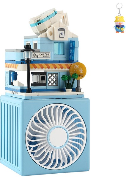 Eğlenceli Karikatür Yapıtaşları Masaüstüfan Masaüstüüçvites Küçük Elektrikli Fan Dıy Küçük Parçacık Montaj Yapıtaşları Yaratıcıhediye (Yurt Dışından)