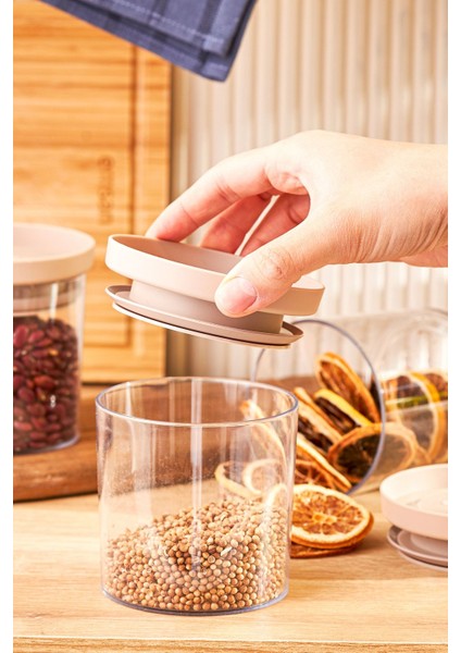 6'lı Bej Saklama Kabı Seti, Pratik ve Şık Mutfak Gereçleri fırsatları