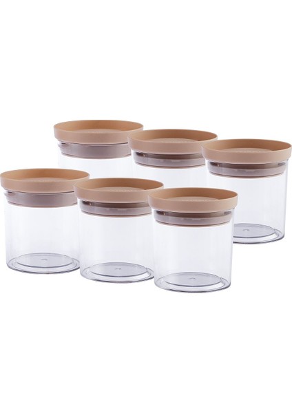 6'lı Bej Saklama Kabı Seti, Pratik ve Şık Mutfak Gereçleri indirimleri