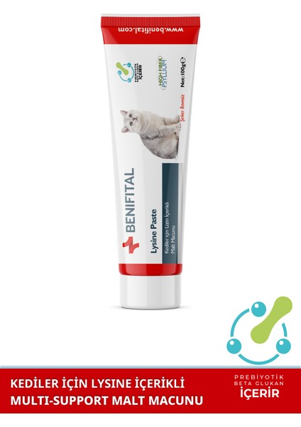 Lysine Paste Kediler Için Şeker Ilavesiz Premium Malt Paste 100 Gr.