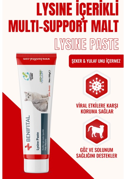 Lysine Paste Kediler Için Şeker Ilavesiz Premium Malt Paste 100 Gr. fiyatları