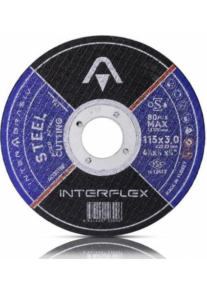 Inox 115X3.0X22.23 mm (25 Adet)