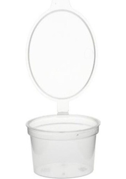 Turuncu 2oz sızdırmaz şeffaf plastik sos kabı, 100 adet paket