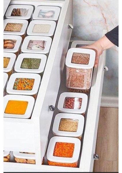 12 Li Süper Set 900 ml Vakumlu Saklama Kabı