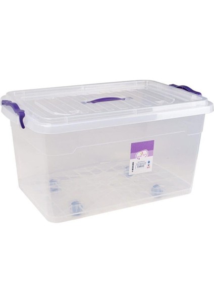 50 Lt Şeffaf Tekerlekli Hobi Saklama Kutusu, Pratik ve Renkli Depolama Çözümü