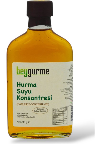 Hurma Suyu Konsantresi 248gr (Pestisit Analizli)