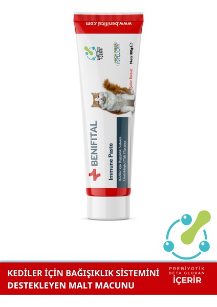 Immune Paste 100 gr Kediler için İmmun Sistem Destekleyici Premium Malt Paste Macun