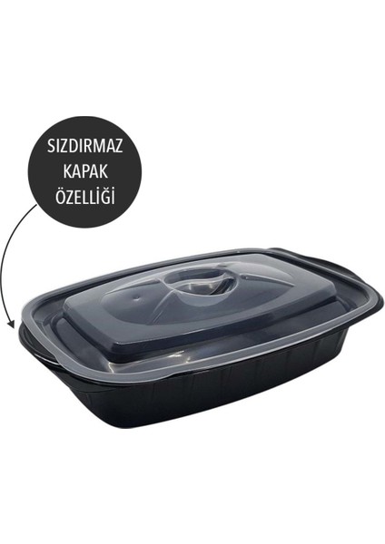 Sıcak Yemek Kabı Seti 500 ml, Siyah, 50 adet, Isıtma Özellikli, Dayanıklı, Pratik Kullanım modelleri